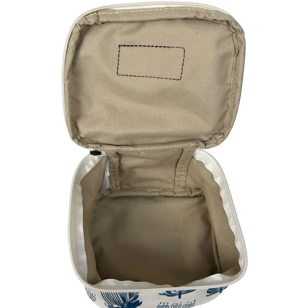 ROVOS RAIL South Africa Train Guest Amenity Bag (Empty) Cream Blue Botanical